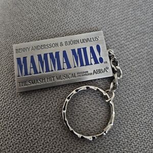 MAMMA MIA! Metal Keychain with Blue Logo